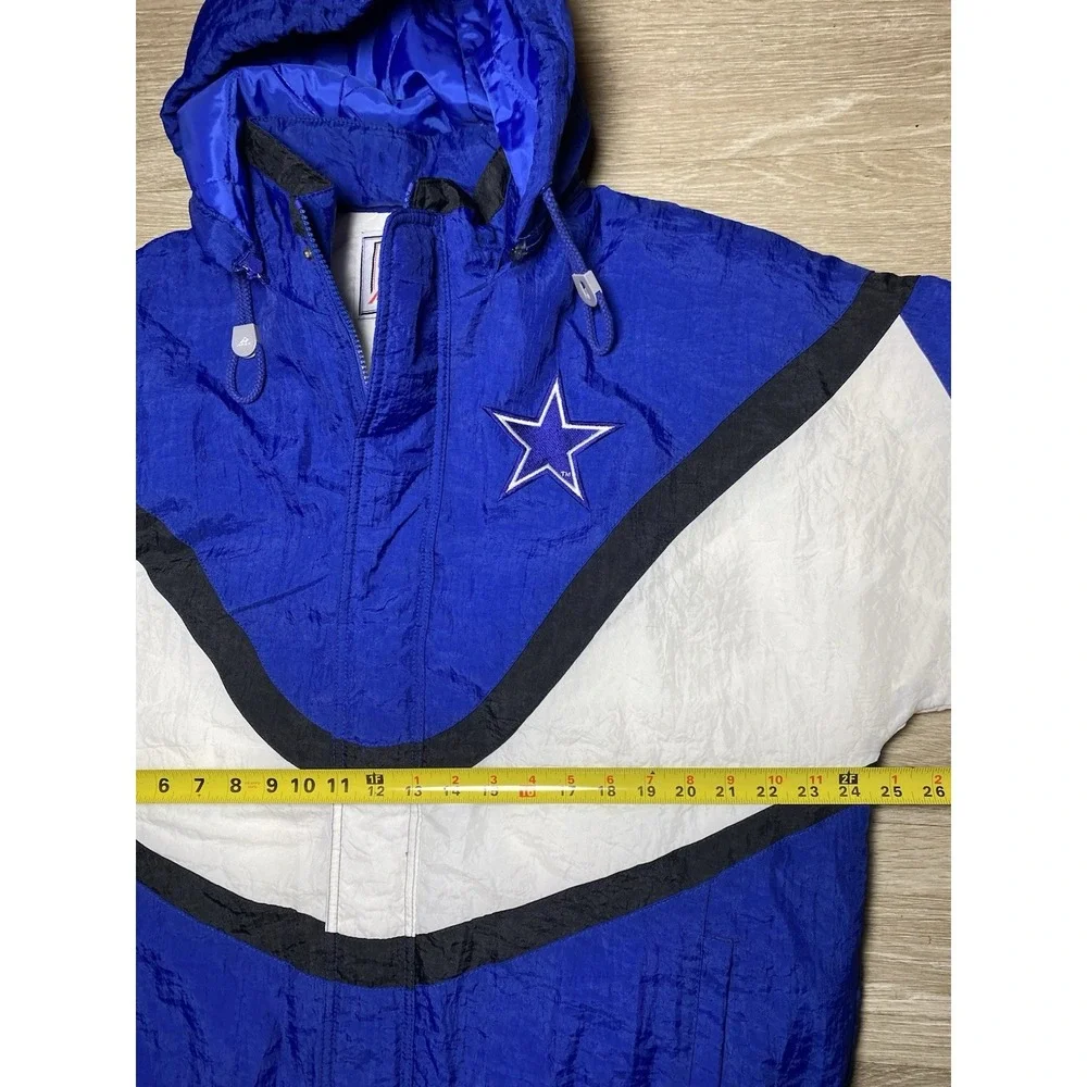 Vintage 90's Apex One Pro Line Dallas Cowboys NFL Zip-Up Jacket Men Size MEDIUM